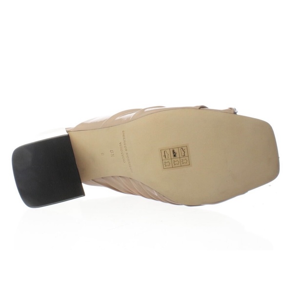 Sigerson Morrison Pramod Nude Patent Leather Heels Mule Pumps Block Heel Sandals - Picture 9 of 9